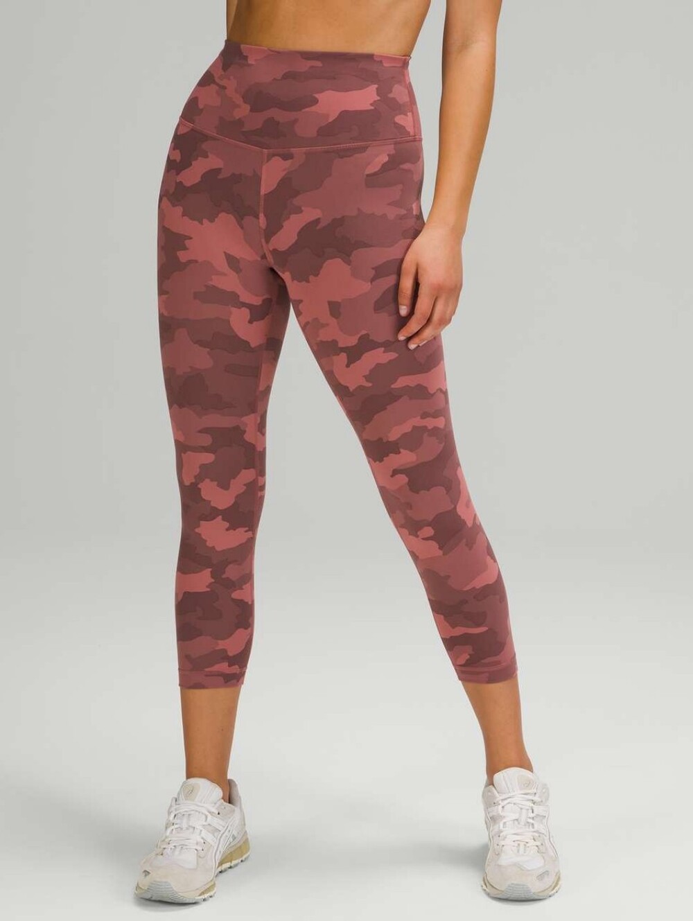 Lululemon Wunder Train High-Rise Crop 23" Heritage 365 Camo Brier Rose Size 8
